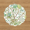 VIDA Chinoiserie and Tropical Reversible Placemats Set of 4 (Brown and Floral)