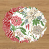 VIDA Zebra and Floral Reversible Placemats Set of 4 (Red & Multi)