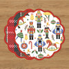 VIDA Nutcracker and Plaid Reversible Placemats Set of 4 (Red and Green)