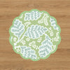 VIDA Blue Birds and Leaves Reversible Placemats Set of 4 (Blue & Green)