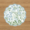 VIDA Floral and Flowers Reversible Placemats Set of 4 (Slate & Green)