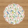 VIDA Birds, Pears and Vines Reversible Placemats Set of 4 (Pink & Green)