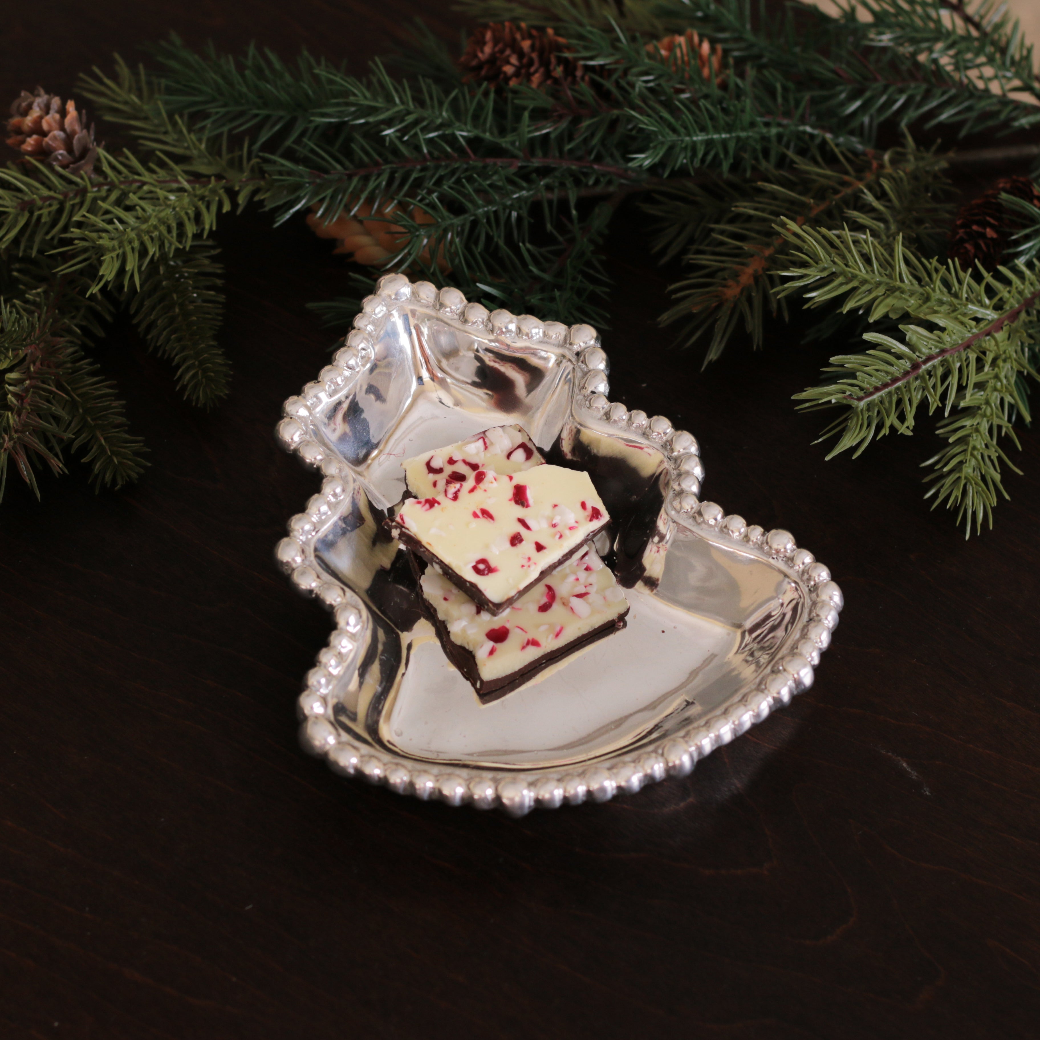 GIFTABLES Holiday Christmas Tree Mini Platter