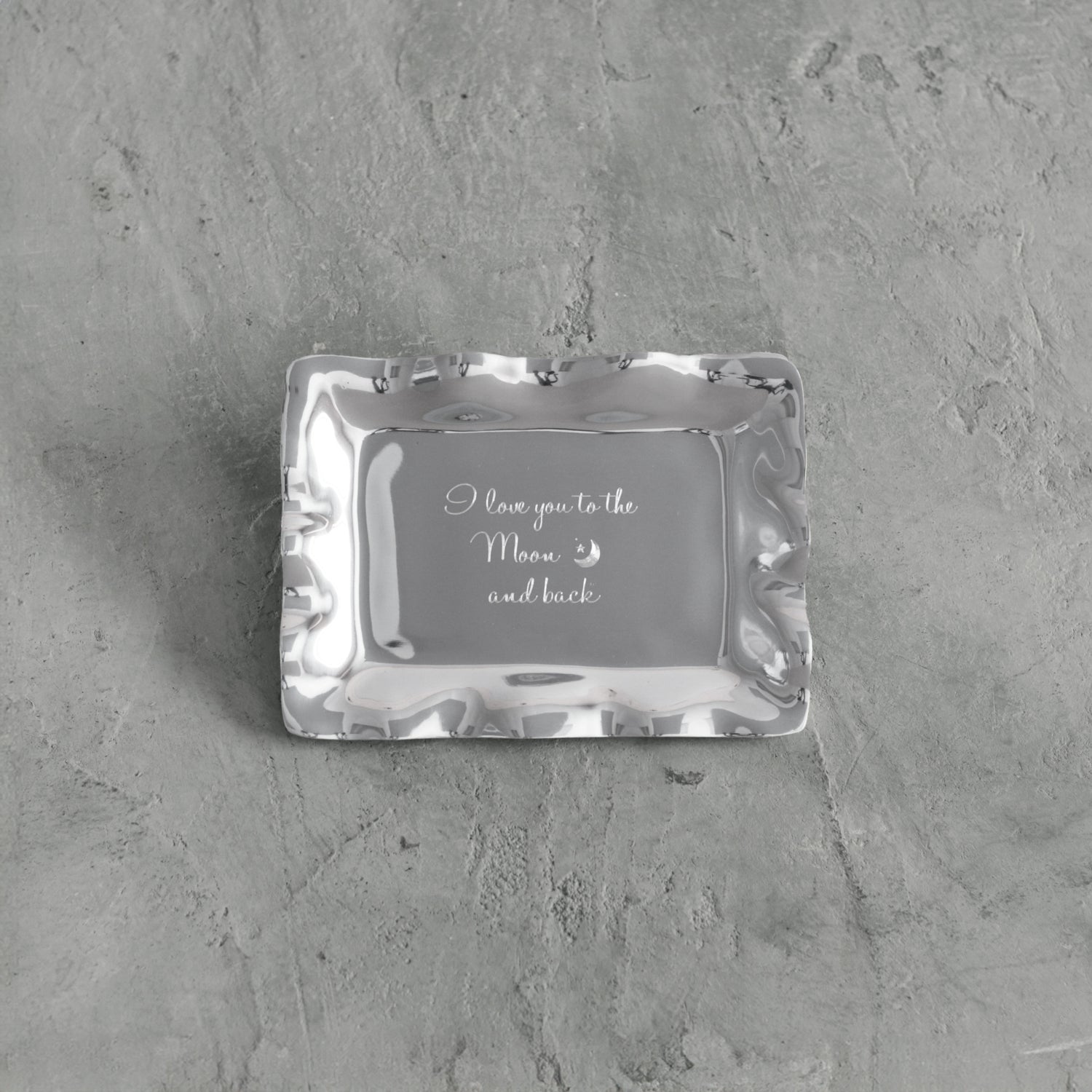 GIFTABLES Vento Engraved Tray &quot;Love you to Moon back&quot;