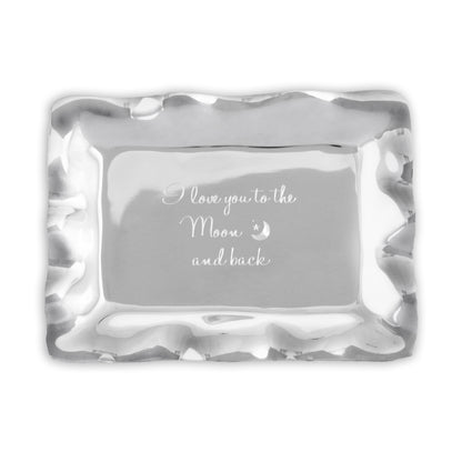 GIFTABLES Vento Engraved Tray &quot;Love you to Moon back&quot;