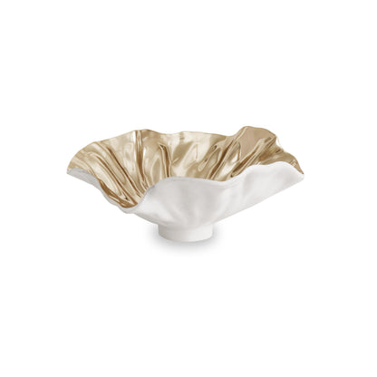 THANNI Bloom Small Bowl (White and Gold)