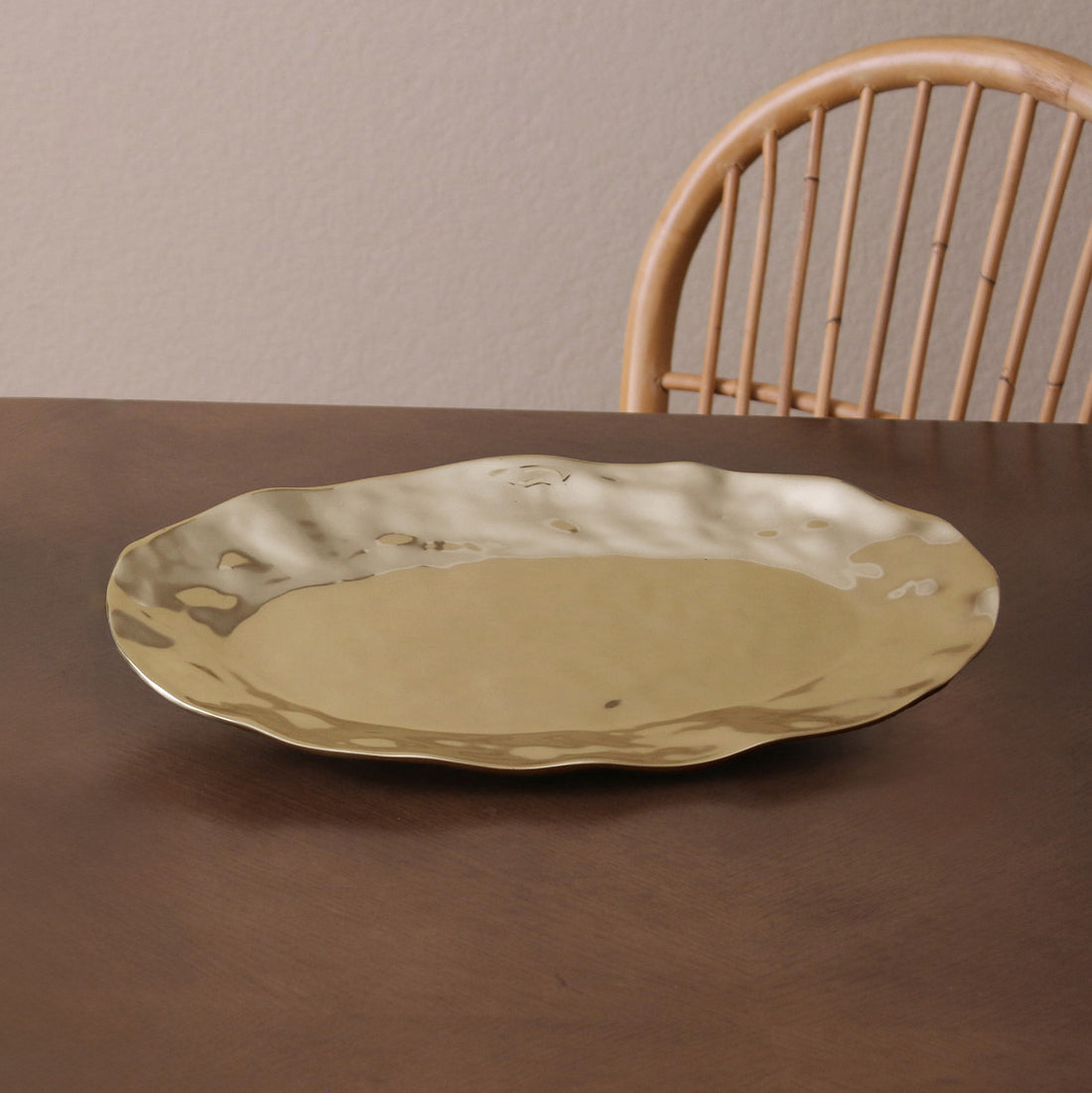 SIERRA MODERN Brooklyn Medium Oval Platter (Shiny Gold)