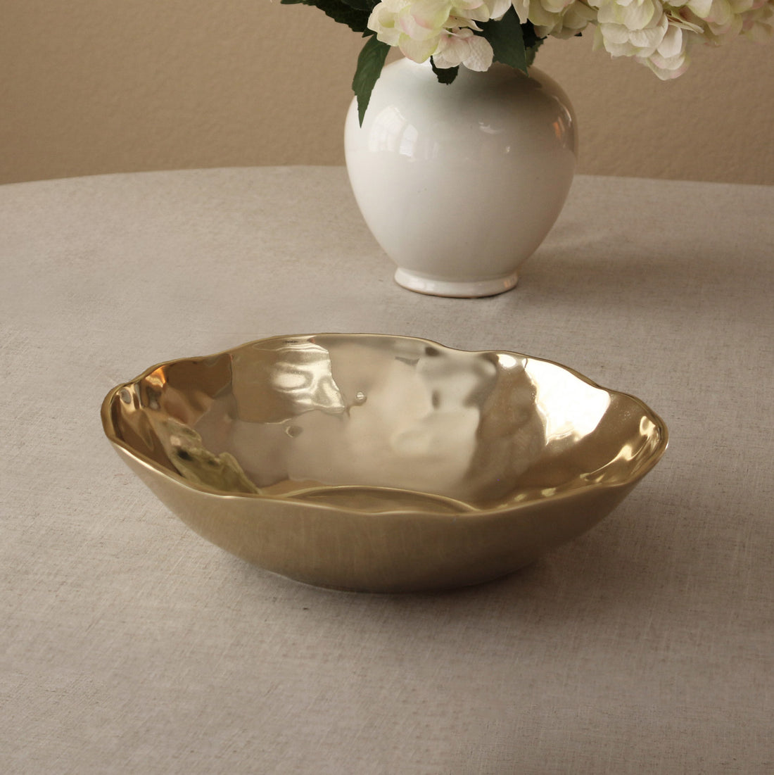 SIERRA MODERN Organic Large Bowl (Shiny Gold)