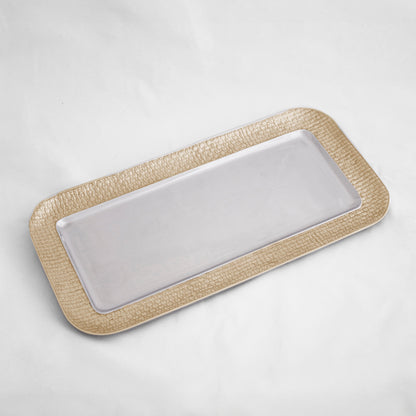 SIERRA MODERN Nassau Long Rectangular Tray (Silver and Gold)