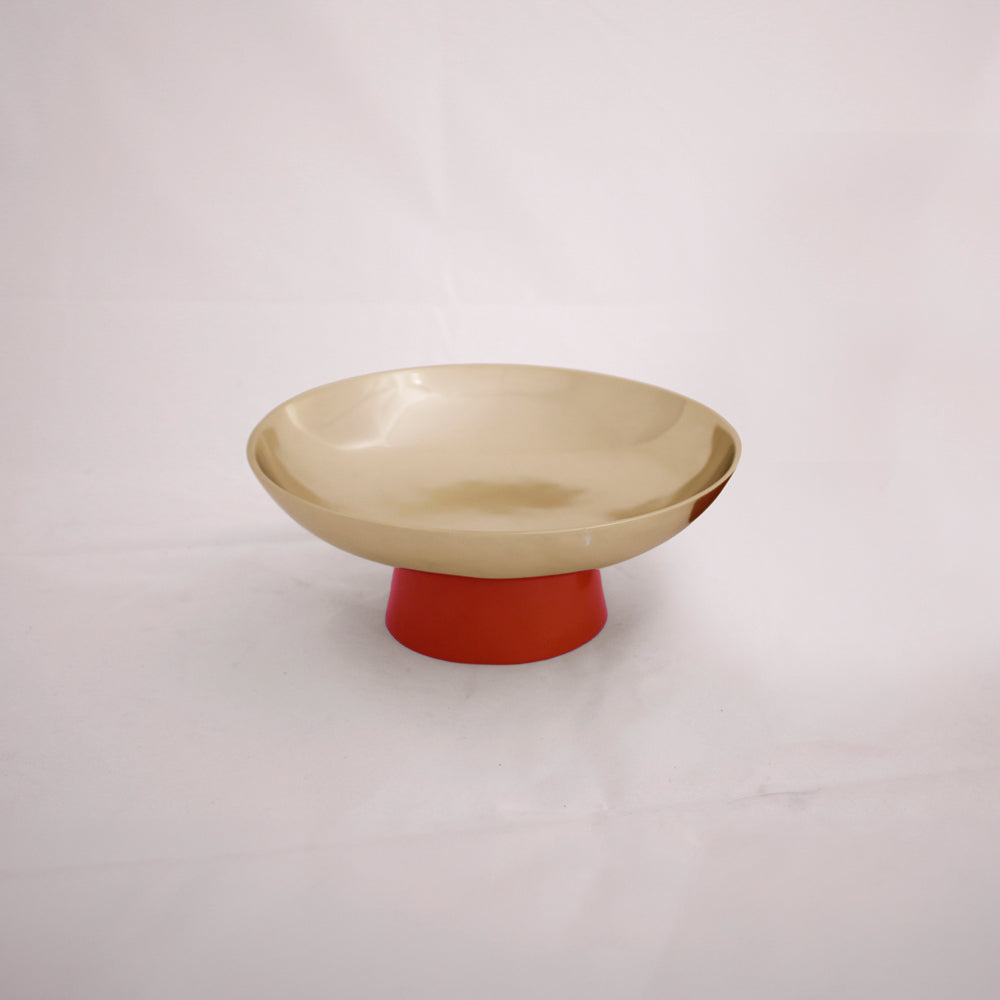 CARNAVAL Sierra Modern Small Bowl with Base (Gold and Orange)