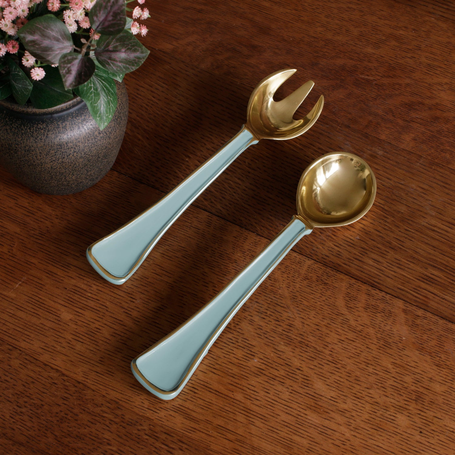 ENCANTO Soho Salad Servers (Turquoise)