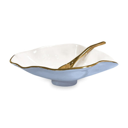 beatriz-ball-encanto-claire-small-oval-bowl-with-spoon-periwinkle-white-and-gold