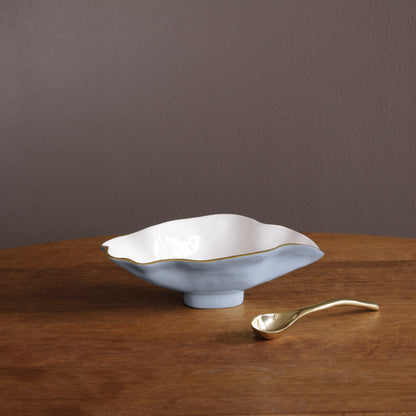 beatriz-ball-encanto-claire-small-oval-bowl-with-spoon-periwinkle-white-and-gold