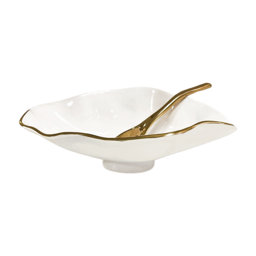 beatriz-ball-encanto-claire-small-oval-bowl-with-spoon-cream-white-and-gold