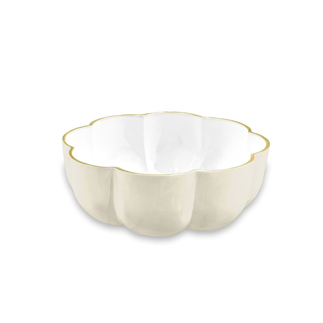 ENCANTO Calabaza Medium Bowl (Cream and White) SECONDS - NON REFUNDABLE