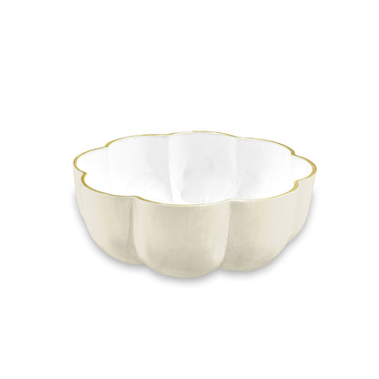 ENCANTO Calabaza Medium Bowl (Cream and White) SECONDS - NON REFUNDABLE