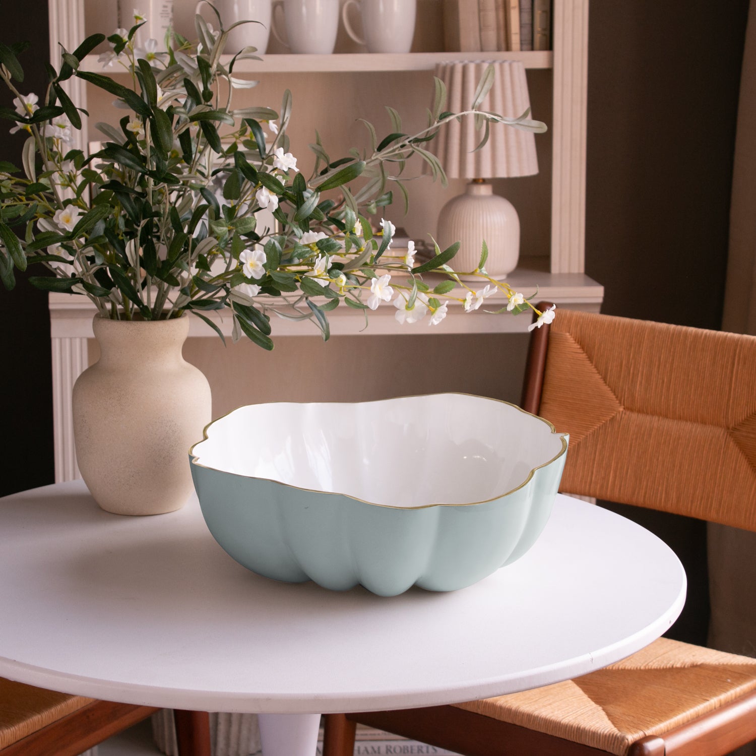 ENCANTO Rita Large Bowl (Slate  and White)