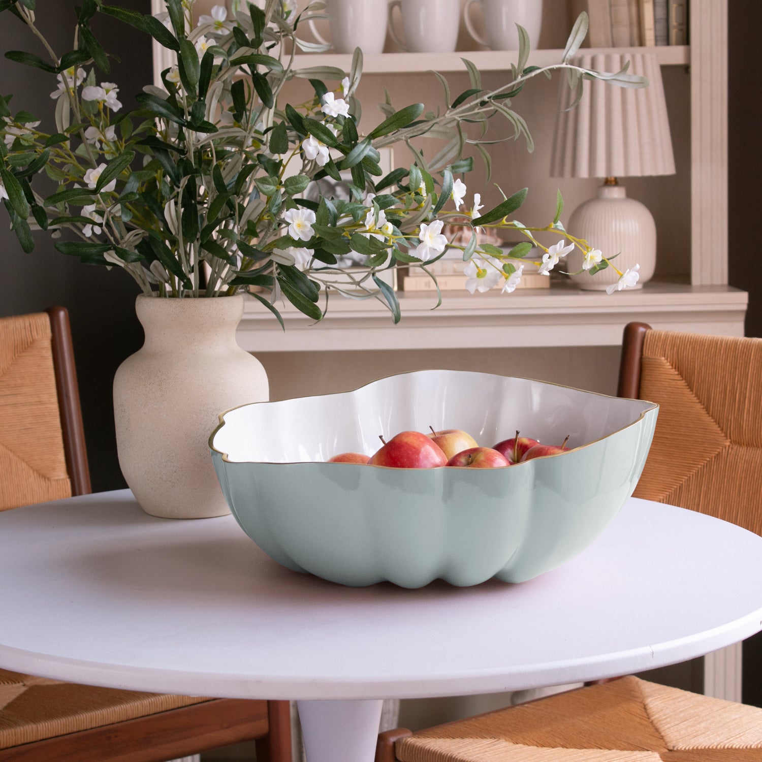 ENCANTO Rita Large Bowl (Slate  and White)