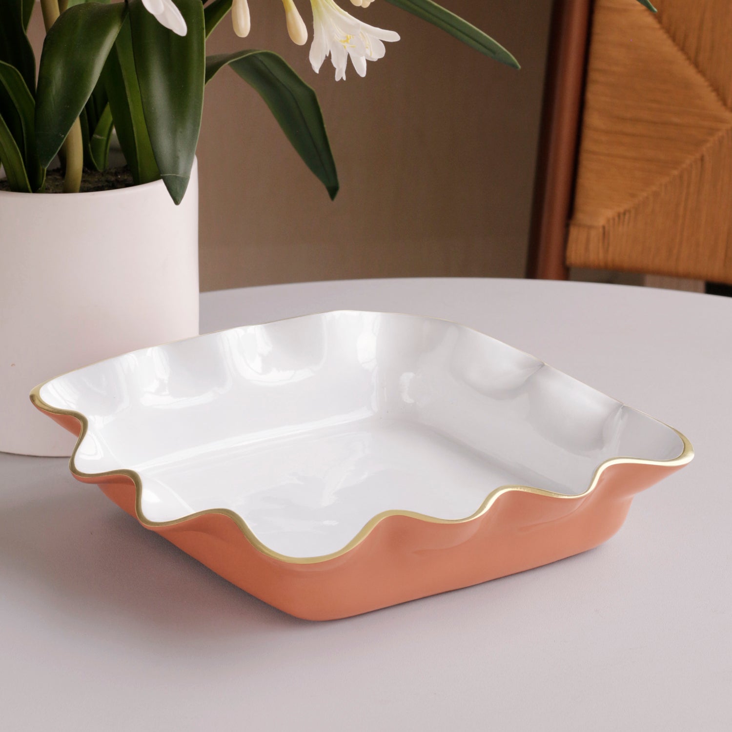 beatriz-ball-encanto-carola-square-casserole-holder-cayenne-and-white