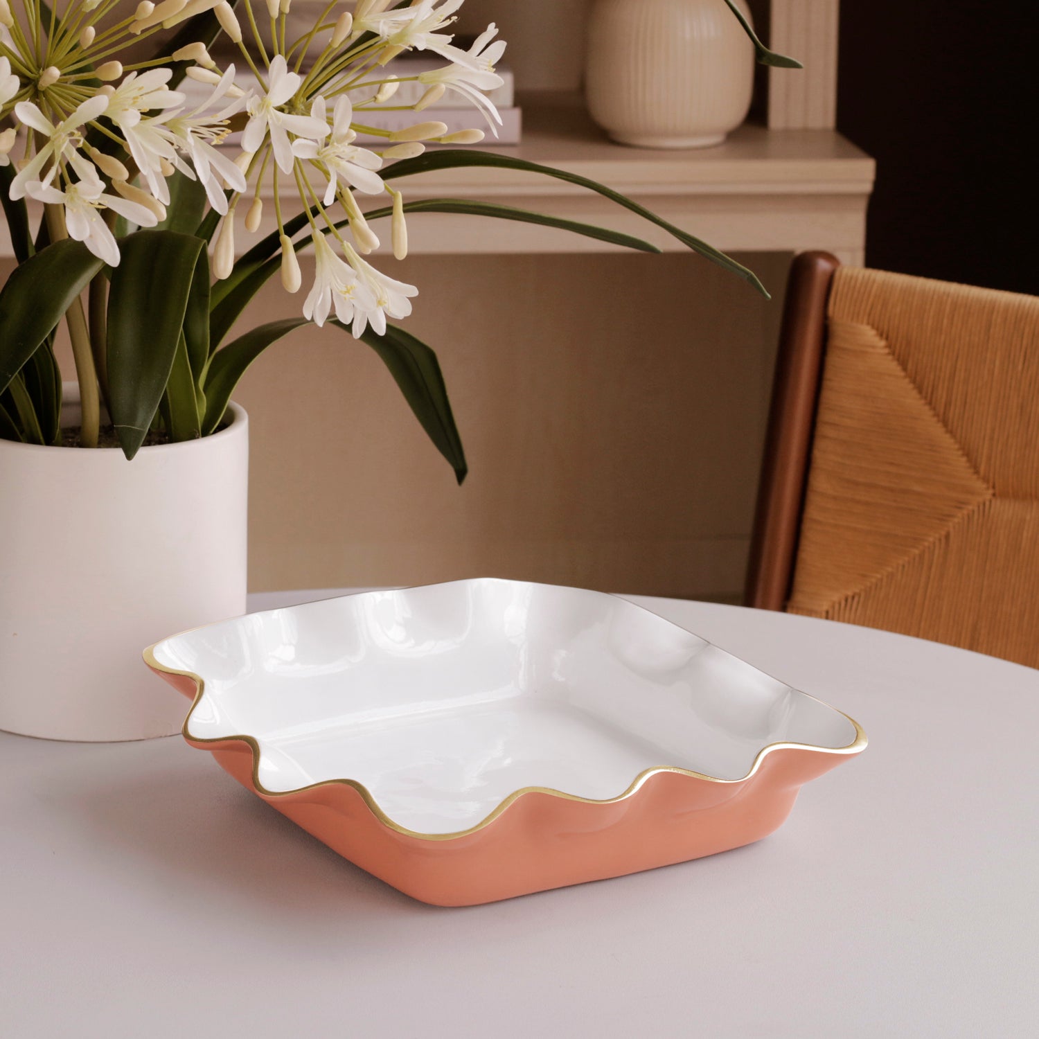 beatriz-ball-encanto-carola-square-casserole-holder-cayenne-and-white