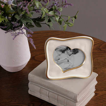 FINAL SALE - FRAME Encanto Curved Heart 5 x 5 (Cream) SECONDS - NON REFUNDABLE