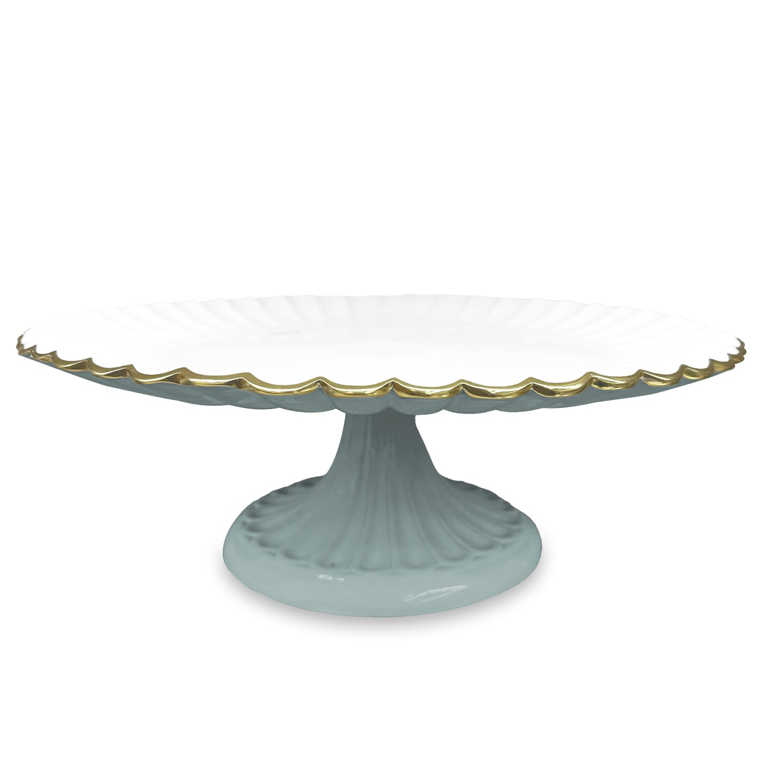 ENCANTO Vienna Pedestal Cake Plate (Slate and White)