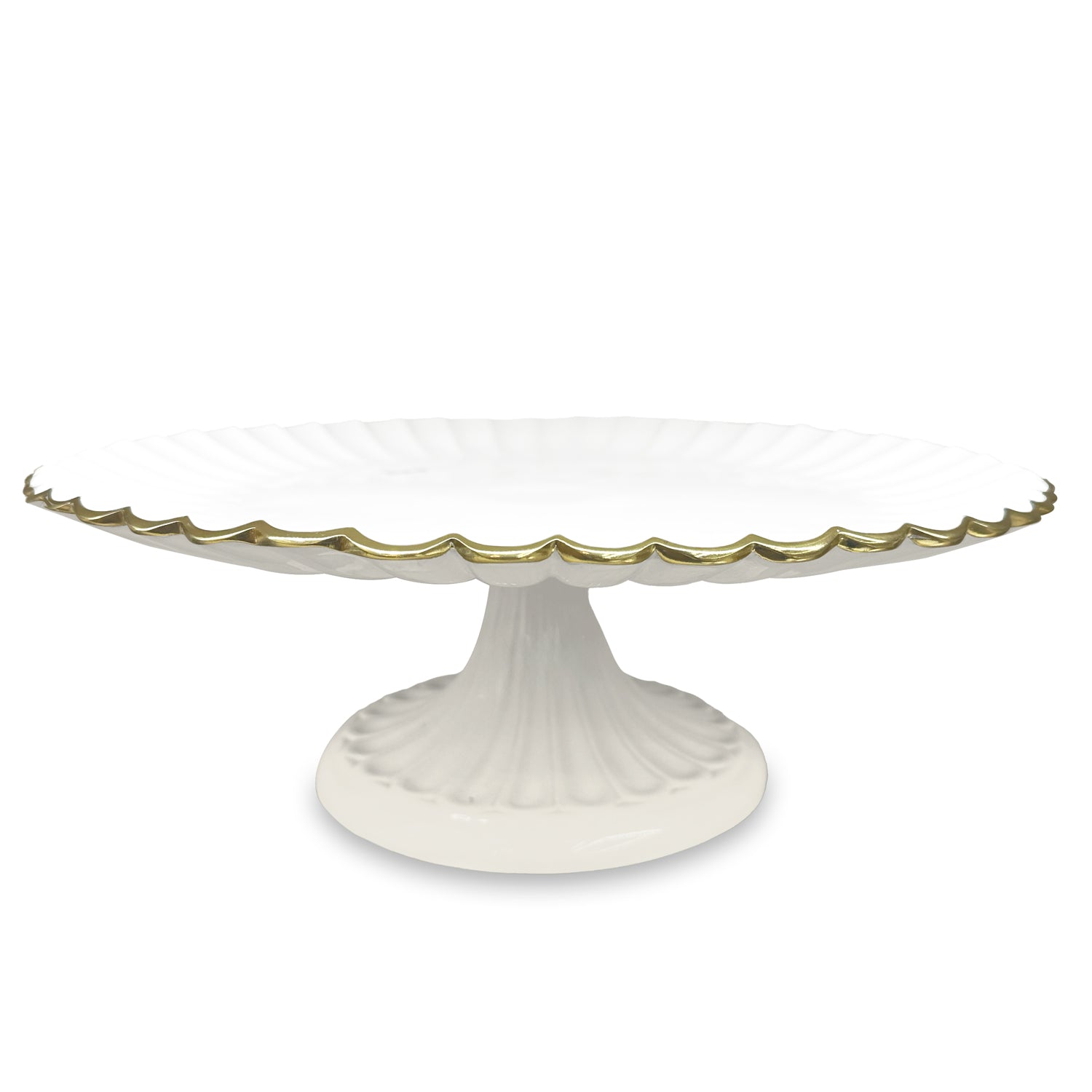 ENCANTO Vienna Pedestal Cake Plate (Cream and White)