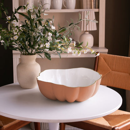 ENCANTO Rita Large Bowl (Cayenne and White)