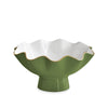 encanto-carola-small-pedestal-leaf-green-and-white