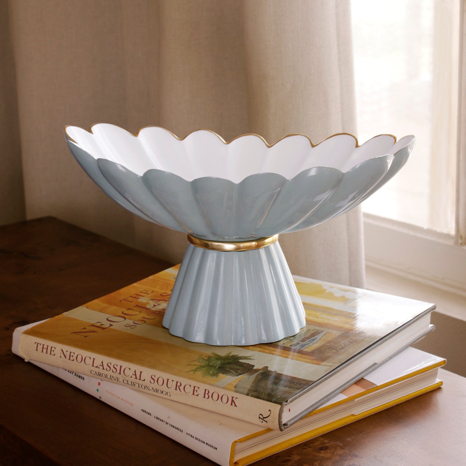 ENCANTO Vintage Hermes Pedestal Slate and White