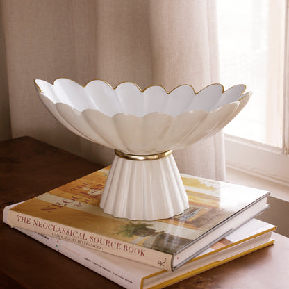 ENCANTO Vintage Hermes  Pedestal Cream and White