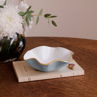ENCANTO Carola Small Round Bowl Slate and White