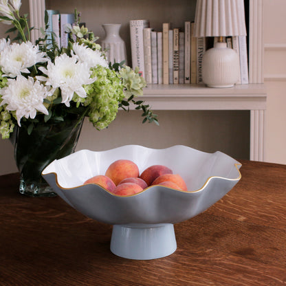 ENCANTO Carola Large Pedestal Slate and White