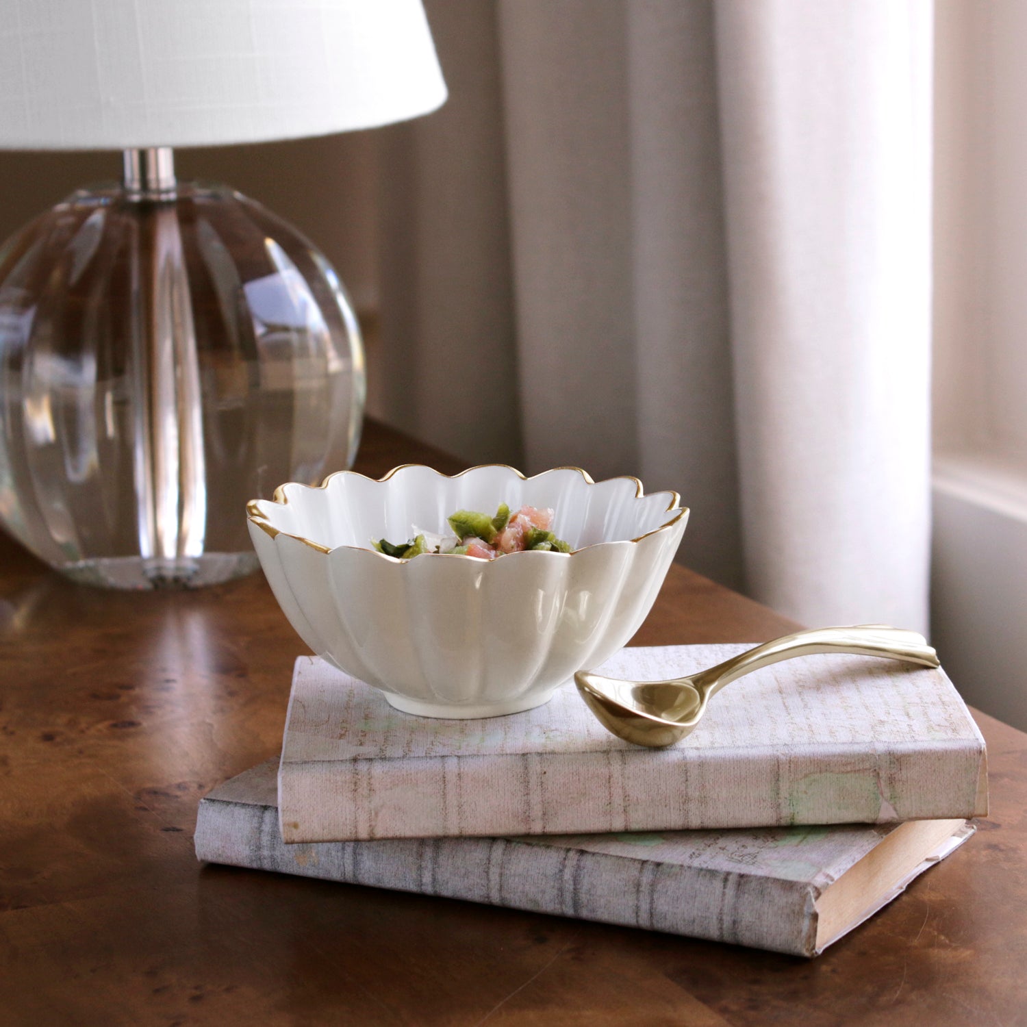 ENCANTO Vienna Mini Bowl with Spoon  Cream and White
