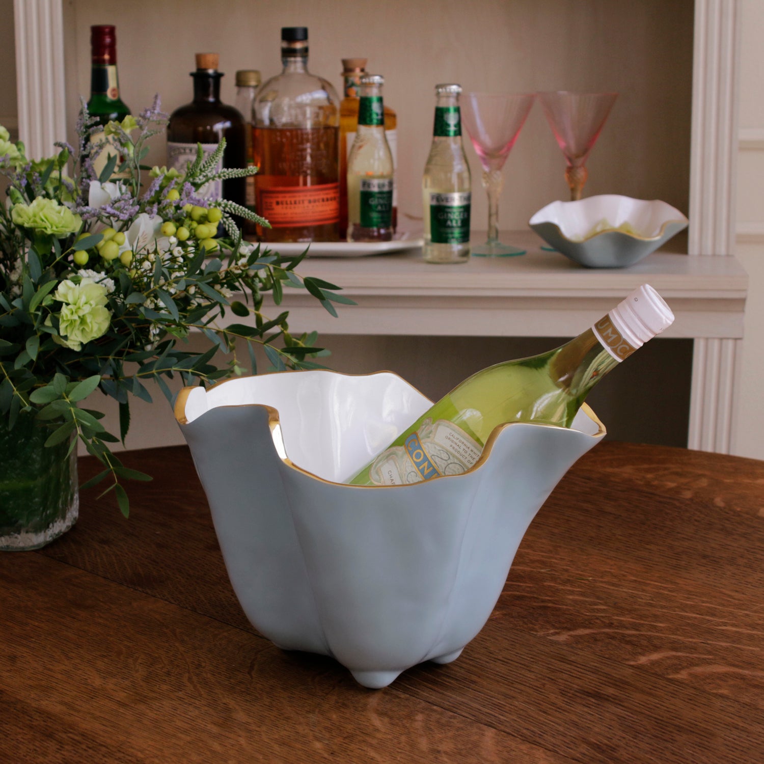 ENCANTO Onyx Ice Bucket Slate &amp; White