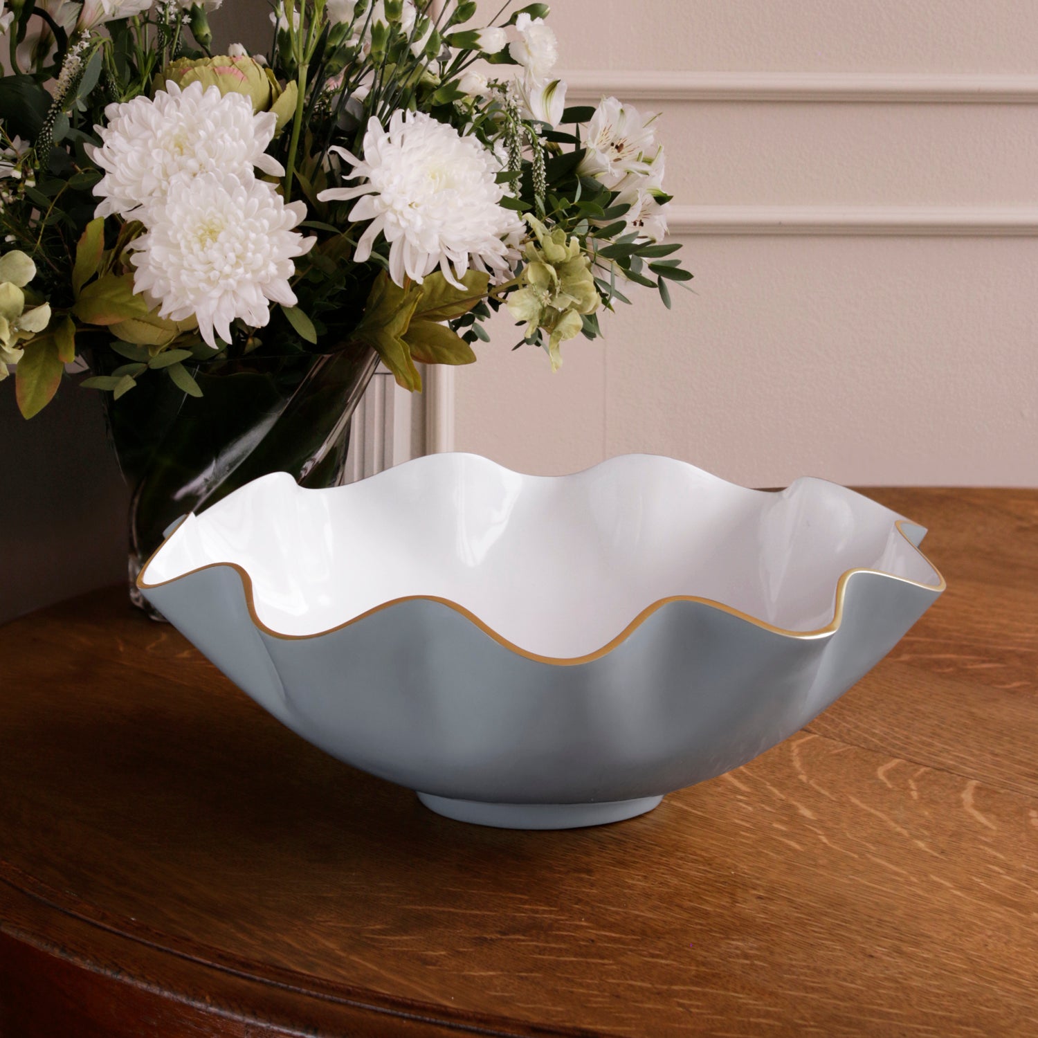 ENCANTO Carola Extra Large Bowl Slate &amp; White