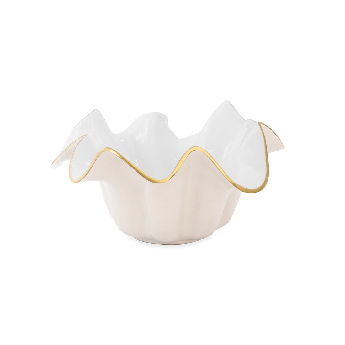 ENCANTO Medium Medusa Bowl Cream and White