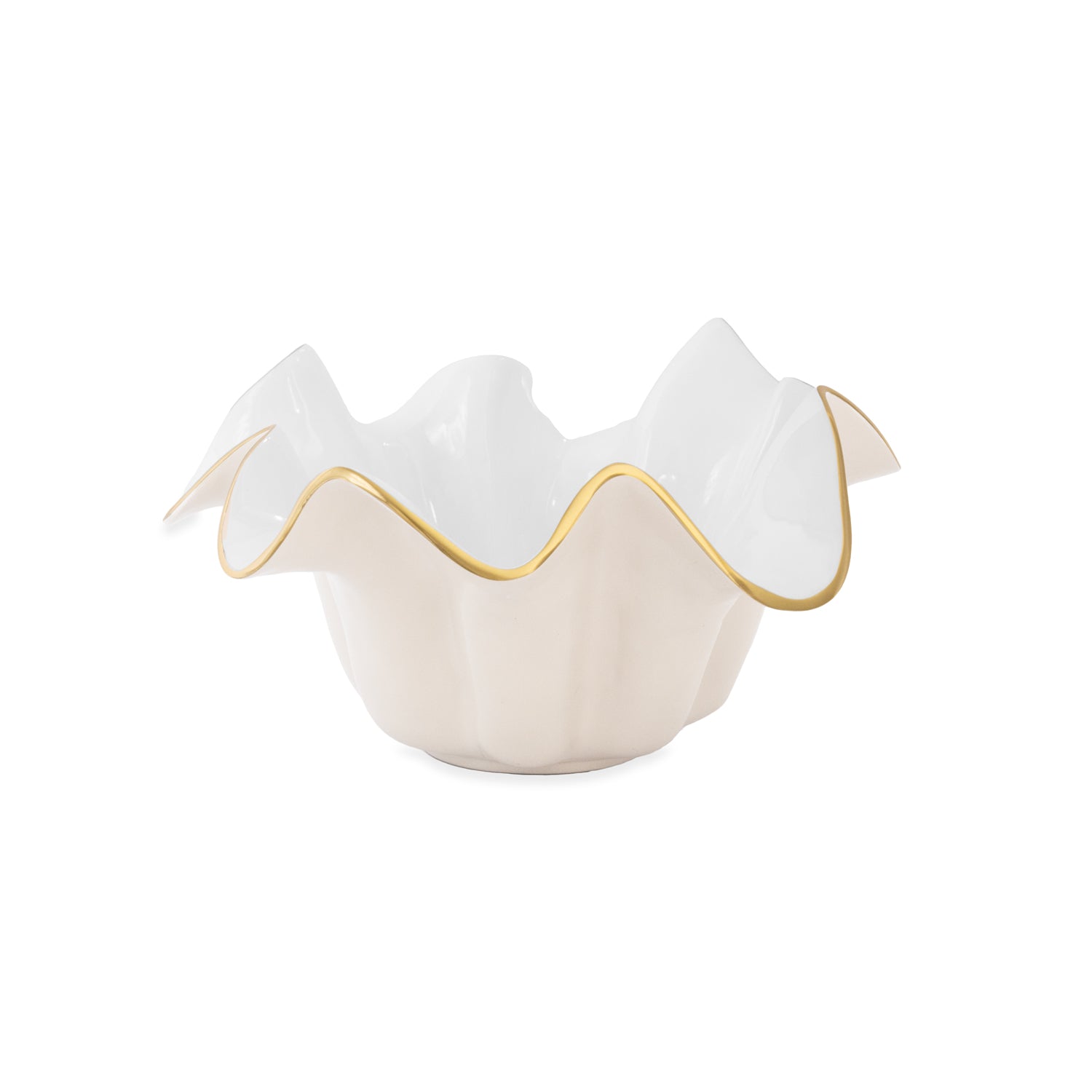 ENCANTO Medium Medusa Bowl Cream and White
