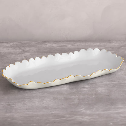 ENCANTO Colette Oblong Tray (Cream and White)