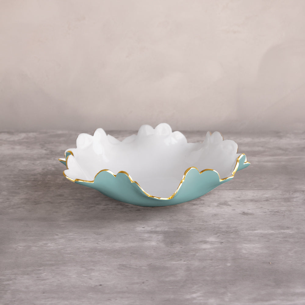 ENCANTO Colette Small Bowl (Turquoise and White)