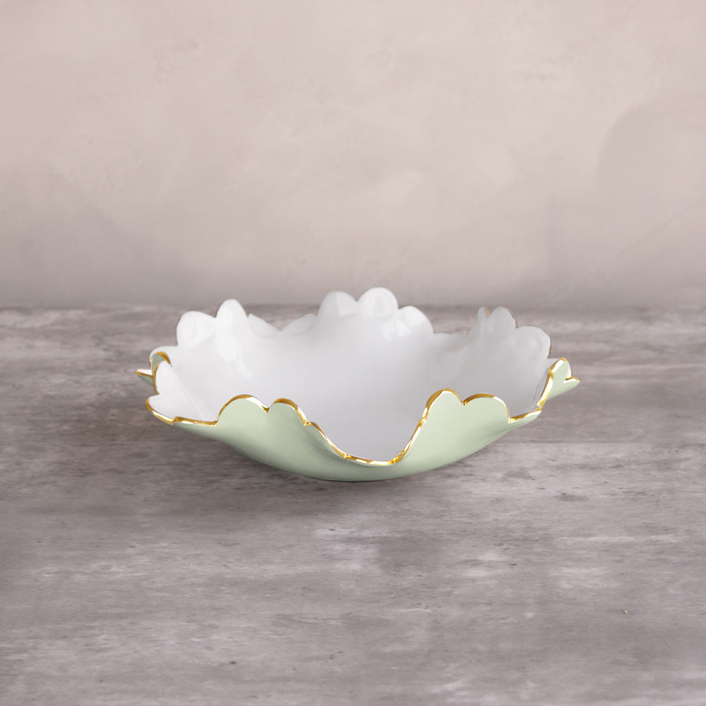 ENCANTO Colette Small Bowl (Pistachio and White)