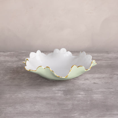 ENCANTO Colette Small Bowl (Pistachio and White)