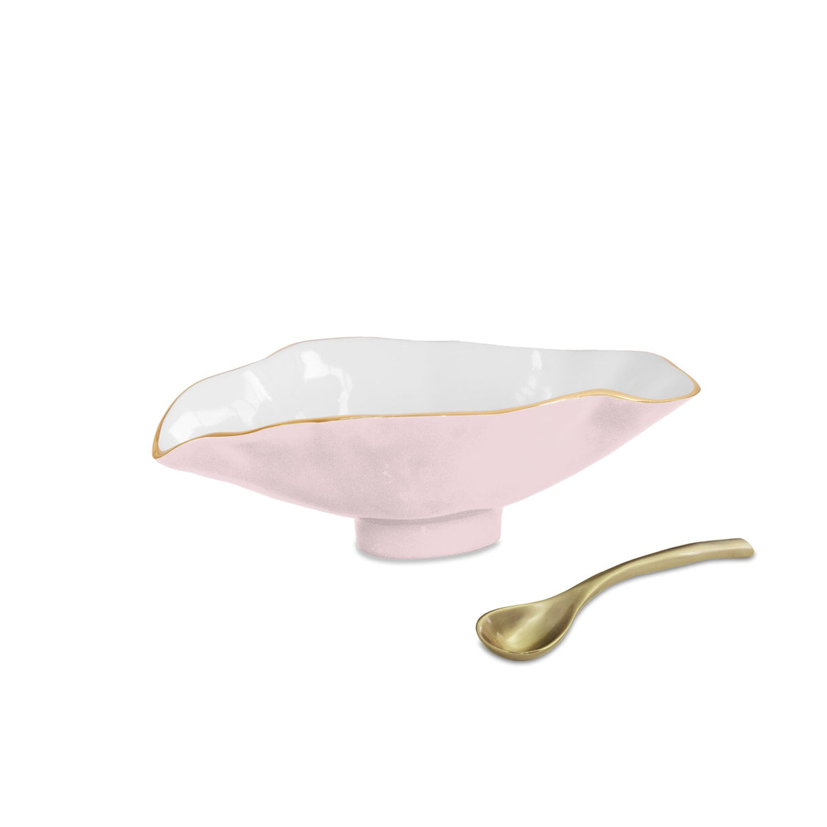 encanto-claire-small-oval-bowl-with-spoon-camellia-white-and-gold