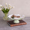 ENCANTO Colette Pedestal Cake Plate (Pistachio and White)