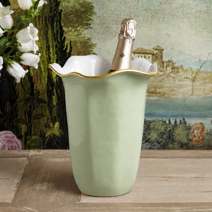 ENCANTO Carola Wine Bucket (Pistachio and White)