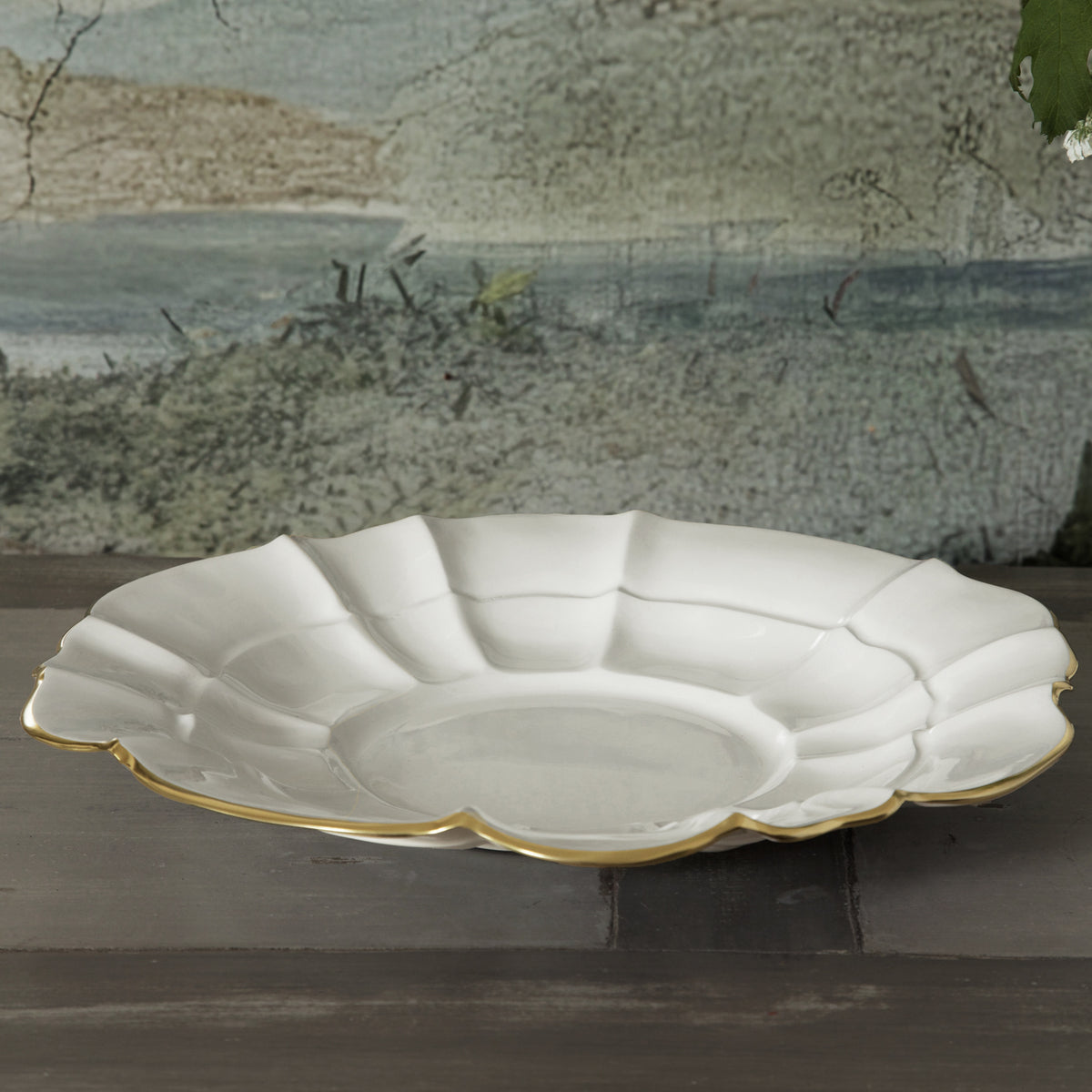 ENCANTO TUSCANY Large Round Platter (Cream)