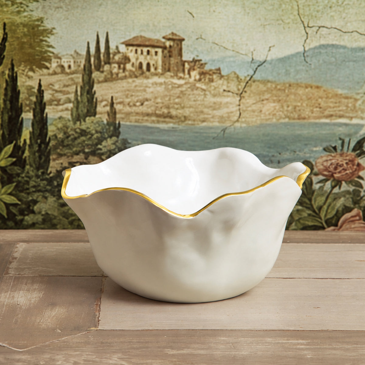 ENCANTO Carola Medium Bowl (Cream and White)