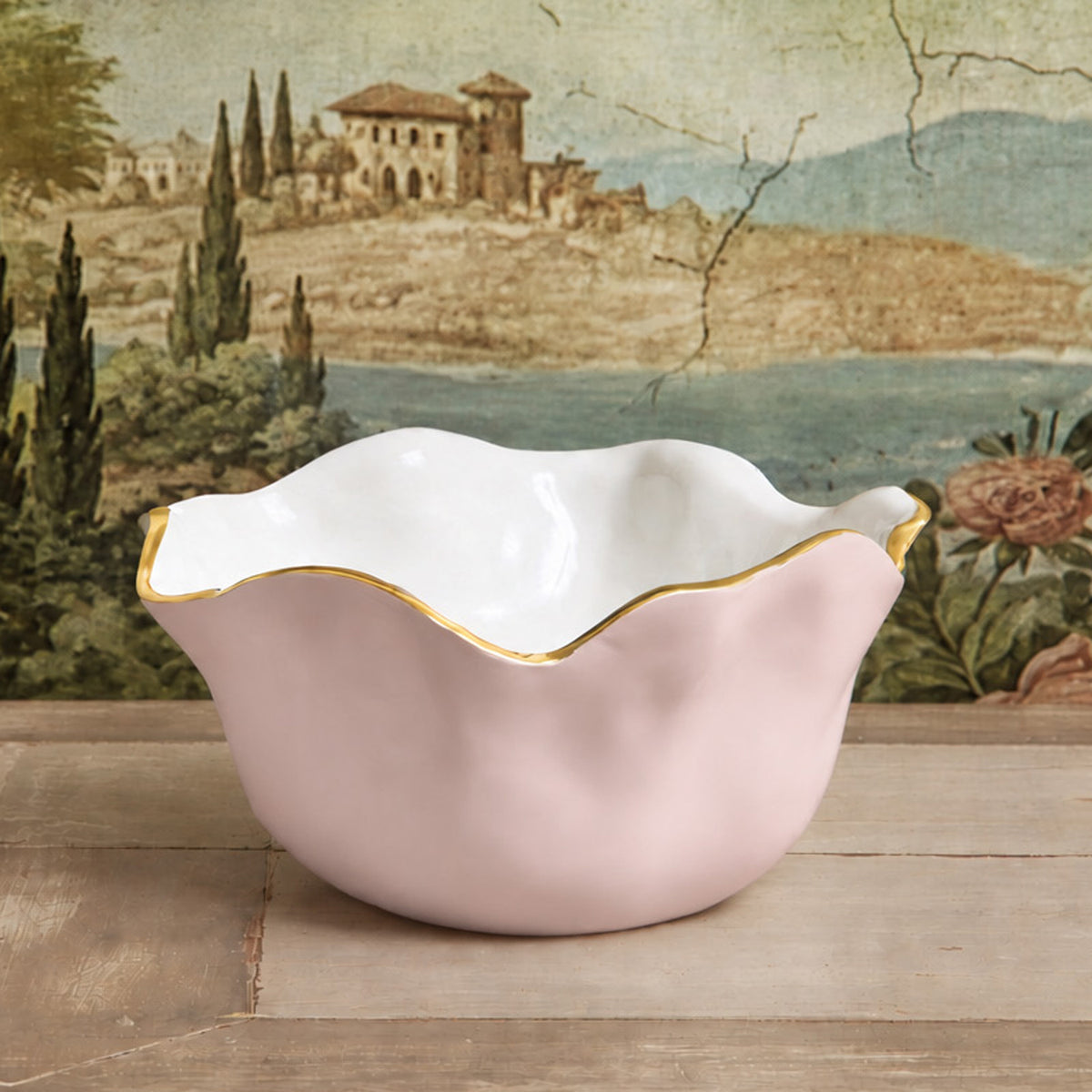 ENCANTO Carola Medium Bowl (Camellia and White)