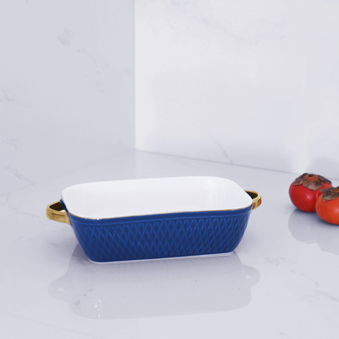 beatriz-ball-ceramic-small-rectangular-baker-with-gold-handles-blue