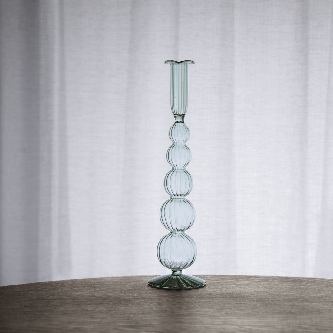 GLASS Cambridge Olivia 12&quot; Candlestick Holder Set of 2 (Light Green)